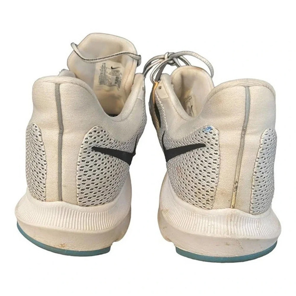 Nike Running Sneakers Mens 9.5 Athletic Lace Up White Black Walking Shoes - Picture 3 of 10